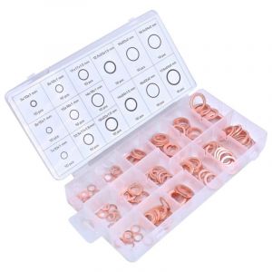 Assortiment de rondelles en cuivre et bouchons d'huile 150 pcs.