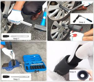 Boîte à douilles conique pour retirer les verrous de roue